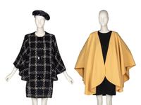 Two Pierre Cardin Capes and Vinyl Beret
