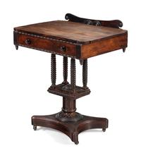 A Classical Figured Mahogany Whimsical Side Table