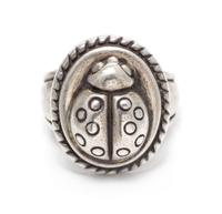 A Sterling Silver Lady Bug Motif Ring, Kieselstein-Cord, Circa 1996, 10.60 dwts.