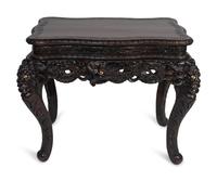 A Japanese Carved Wood Table