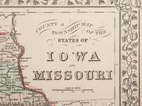 Five Framed Maps Pertaining to Illinois and the Surrounding States