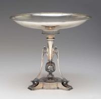 Sterling silver presentation tazza starr & marcus, new york, ny, dated, "1867"