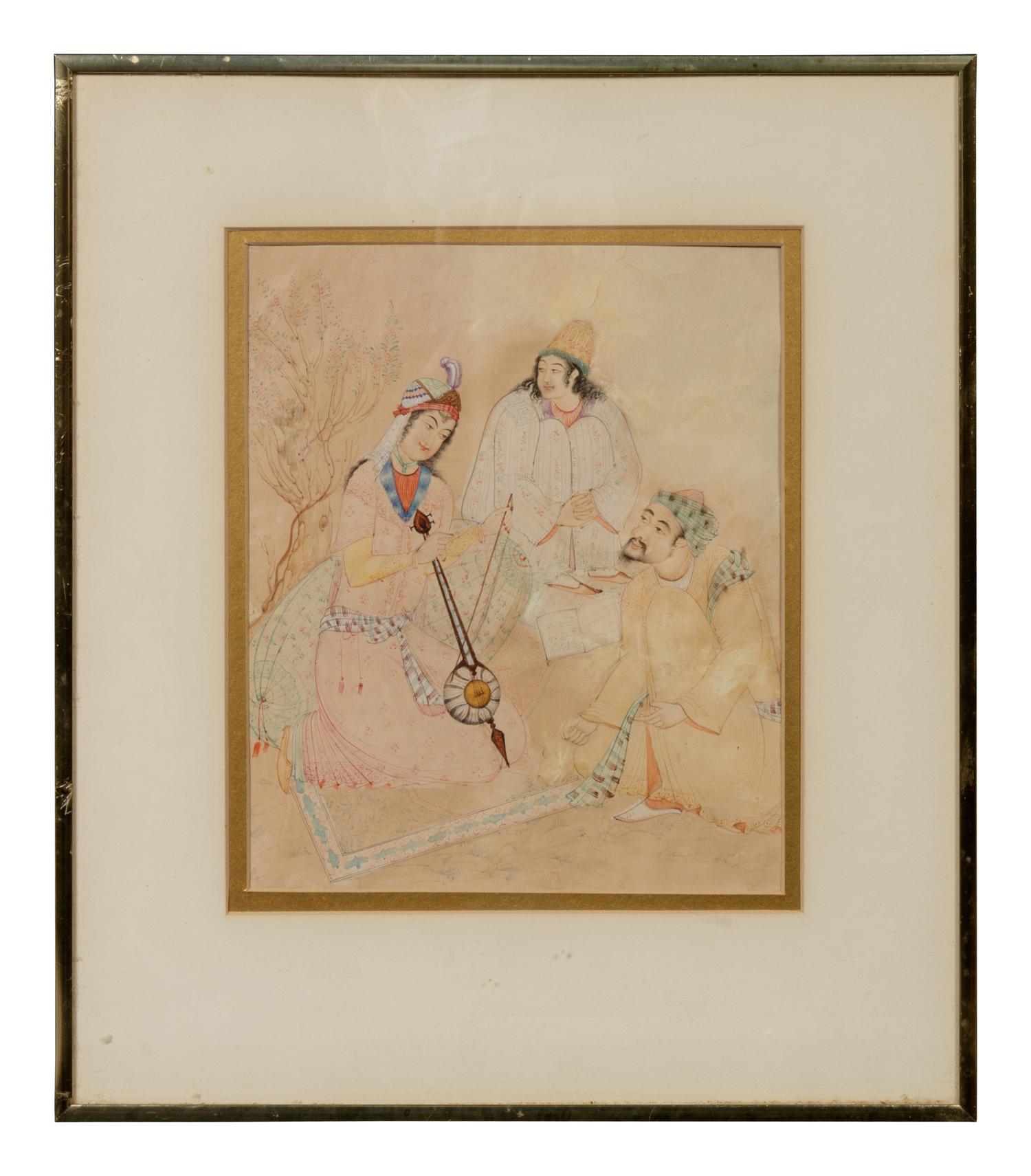 Three Indian Miniature Paintings