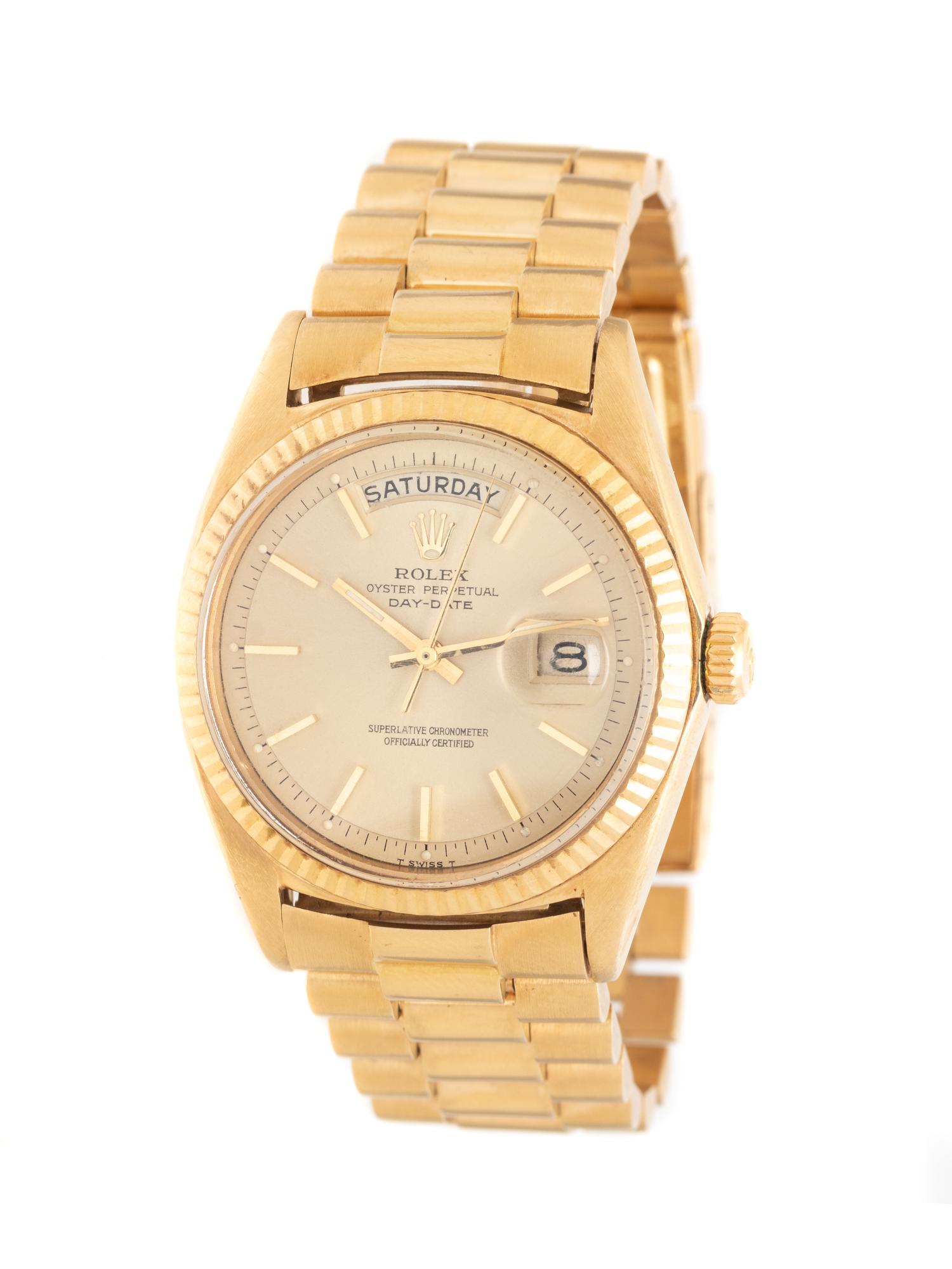 ROLEX, REF. 1803 18K YELLOW GOLD 'OYSTER PERPETUAL DAY-DATE' WATCH