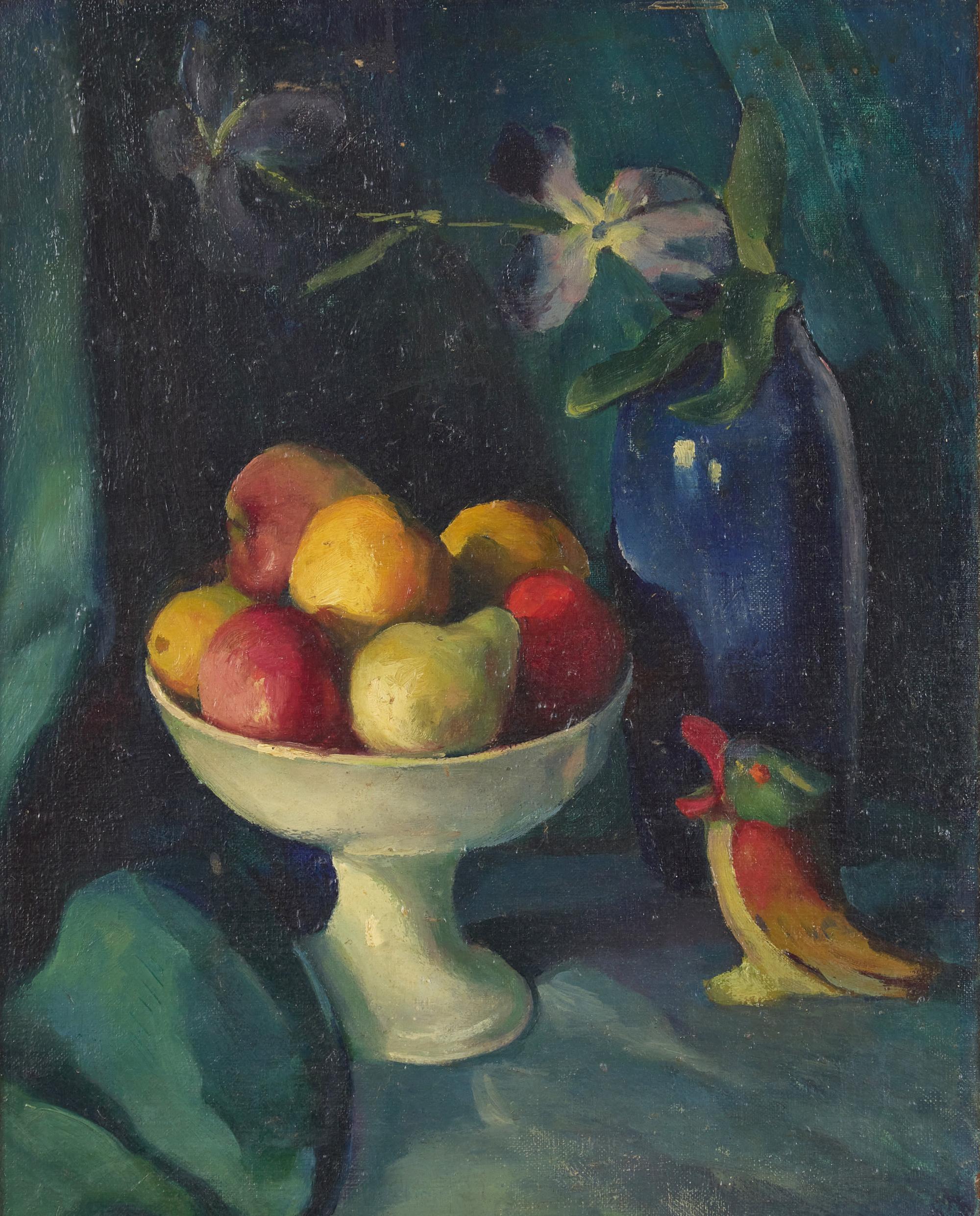 Still Life with Fruit and Parrot