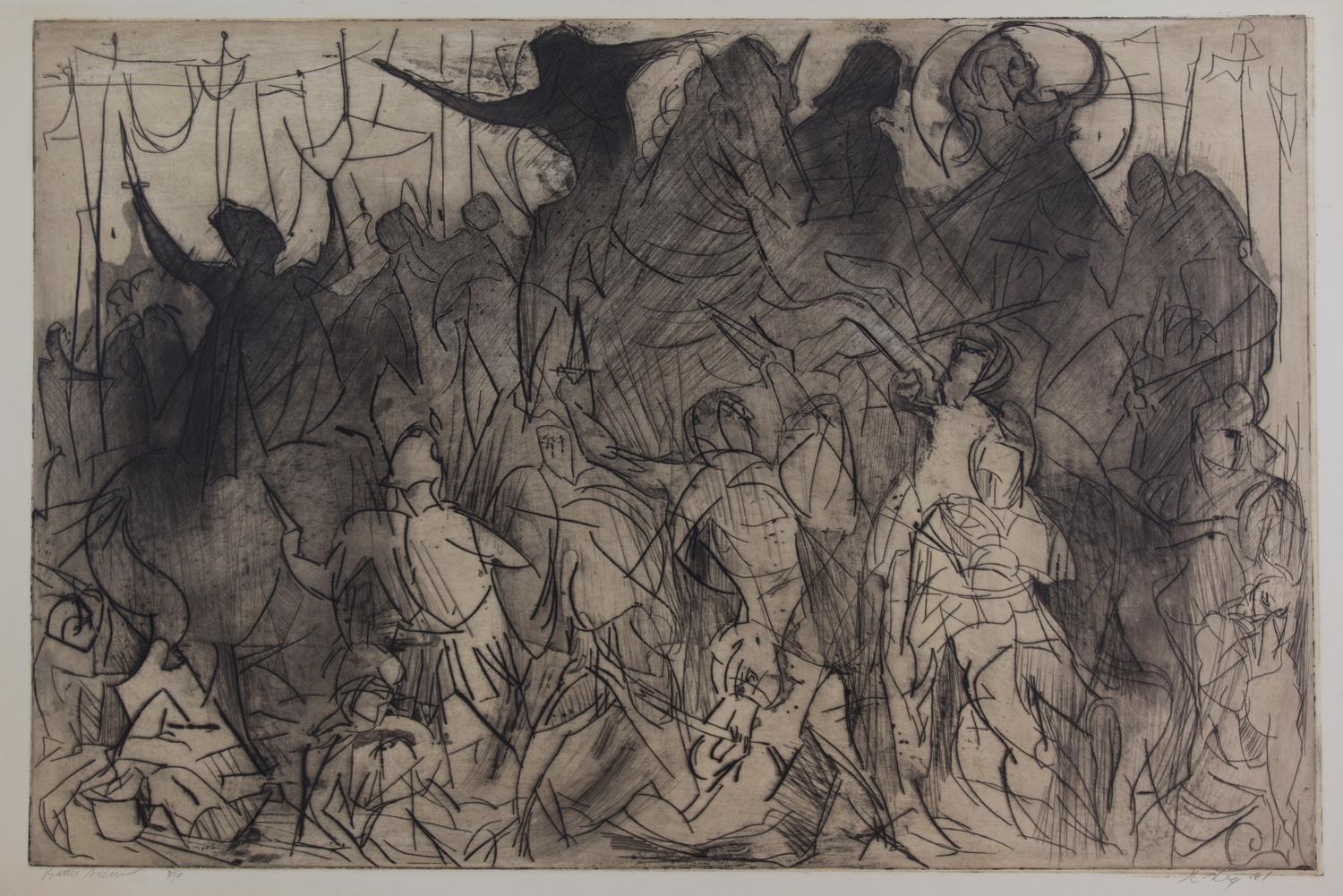 Artist Unknown, (20th century), Battle Scene, 1961