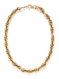 A 14 Karat Yellow Gold Necklace,