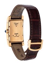 CARTIER, 18K YELLOW GOLD REF. 8012905 'TANK AMERICAINE' WRISTWATCH