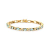 AQUAMARINE AND DIAMOND BRACELET
