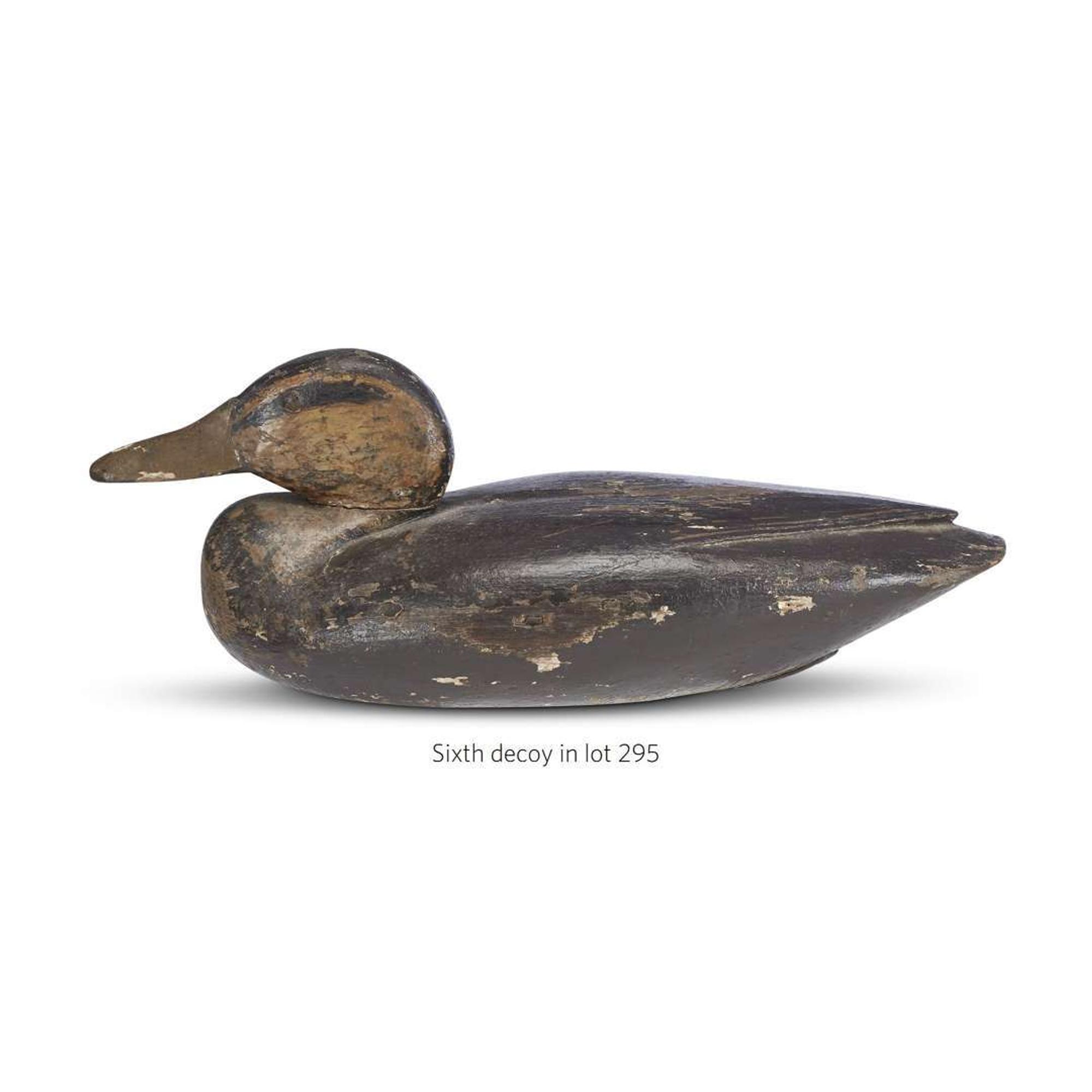 Group of six carved and painted decoys various makers