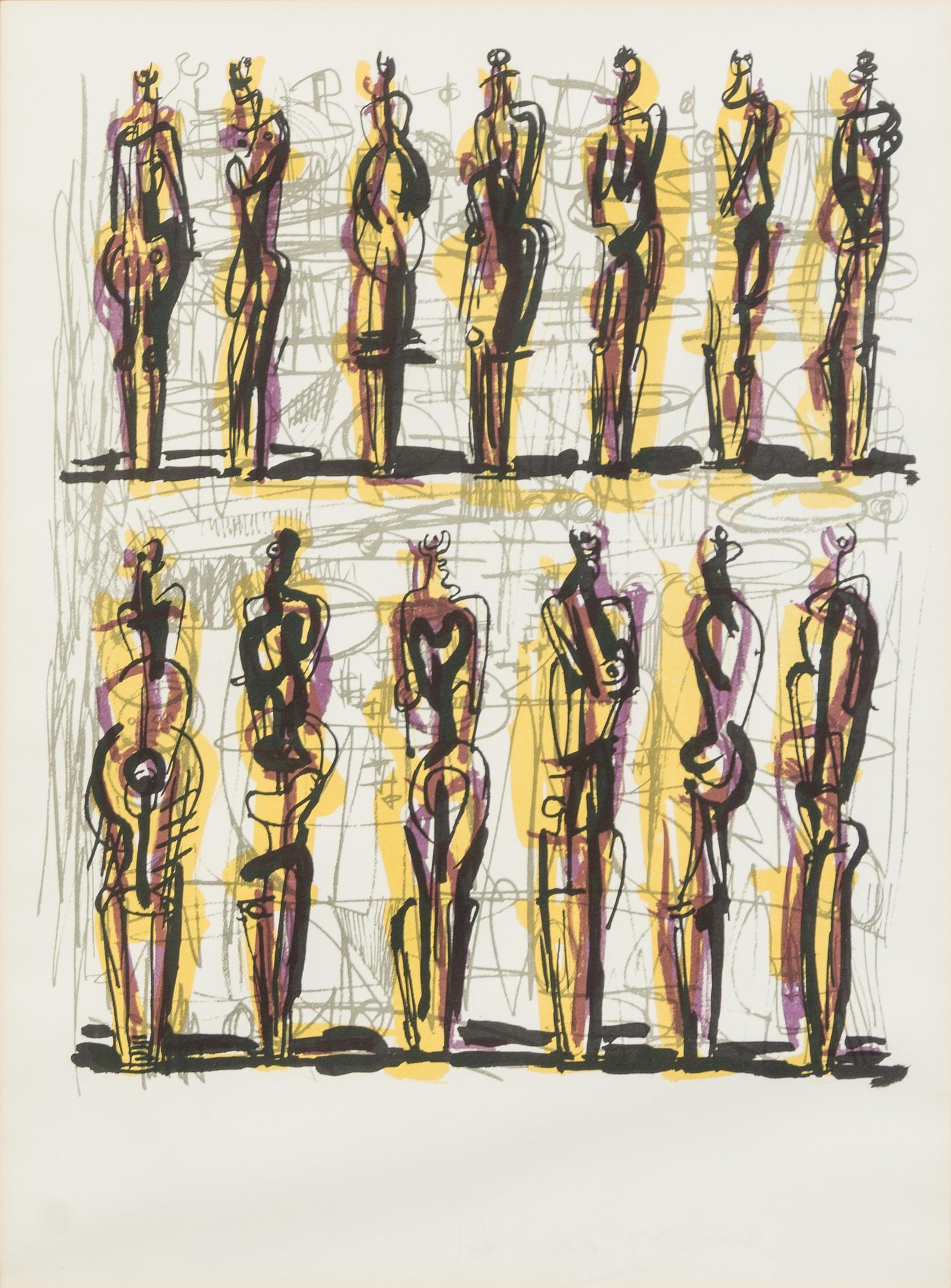 Henry Moore, (British, 1898-1986), 13 Standing Figures