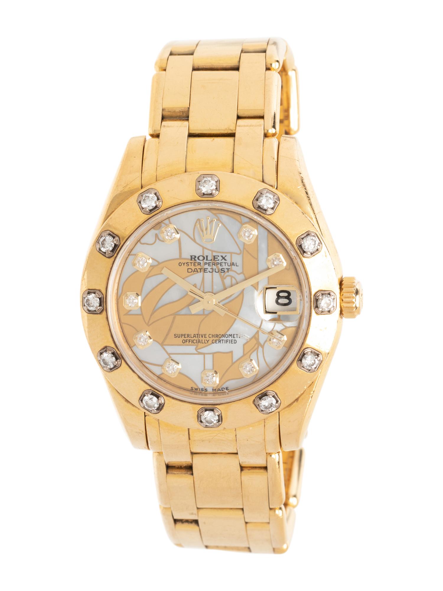 ROLEX, REF. 81318 18K YELLOW GOLD 'PEARLMASTER' WATCH