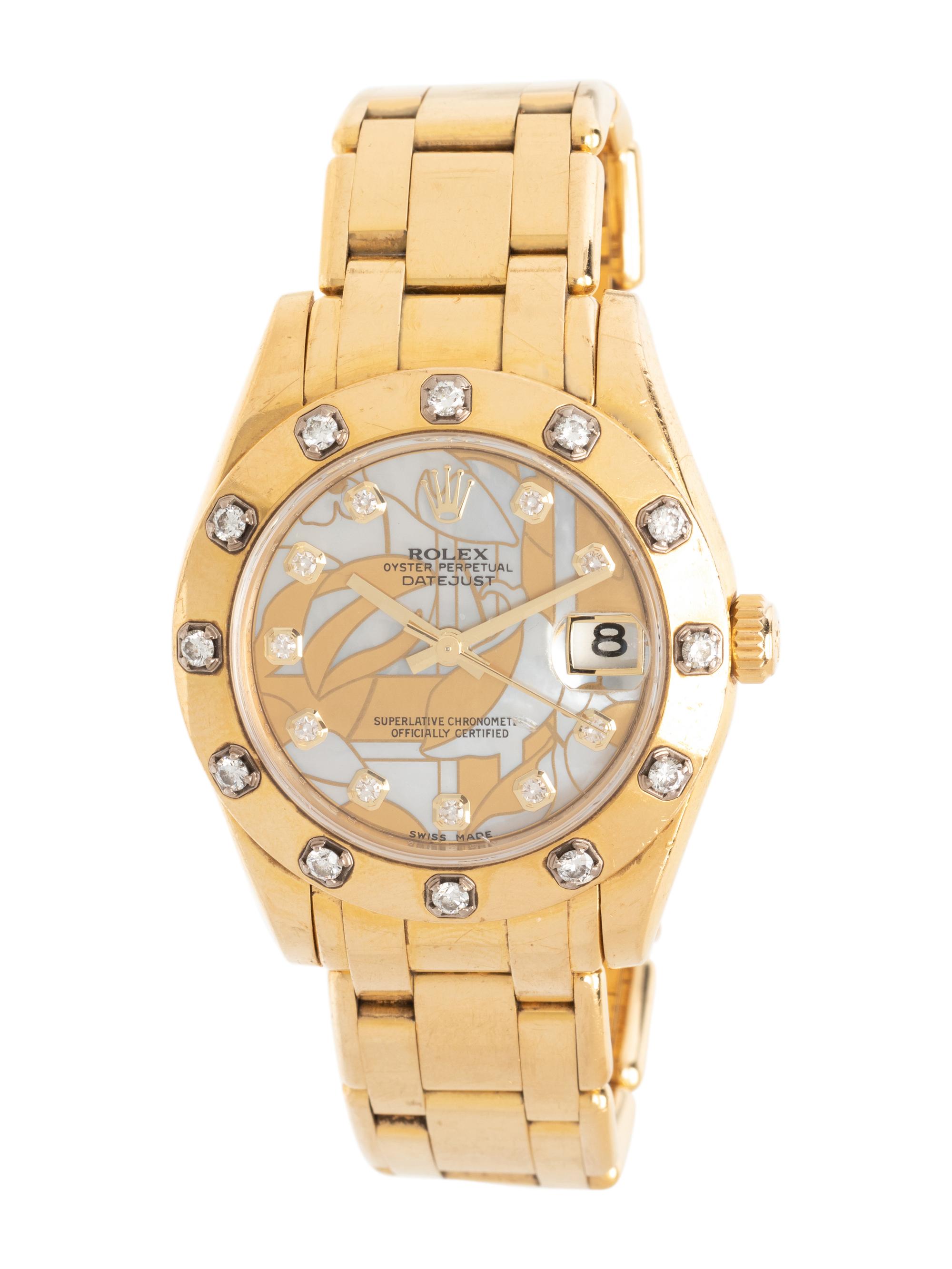ROLEX, REF. 81318 18K YELLOW GOLD 'PEARLMASTER' WATCH