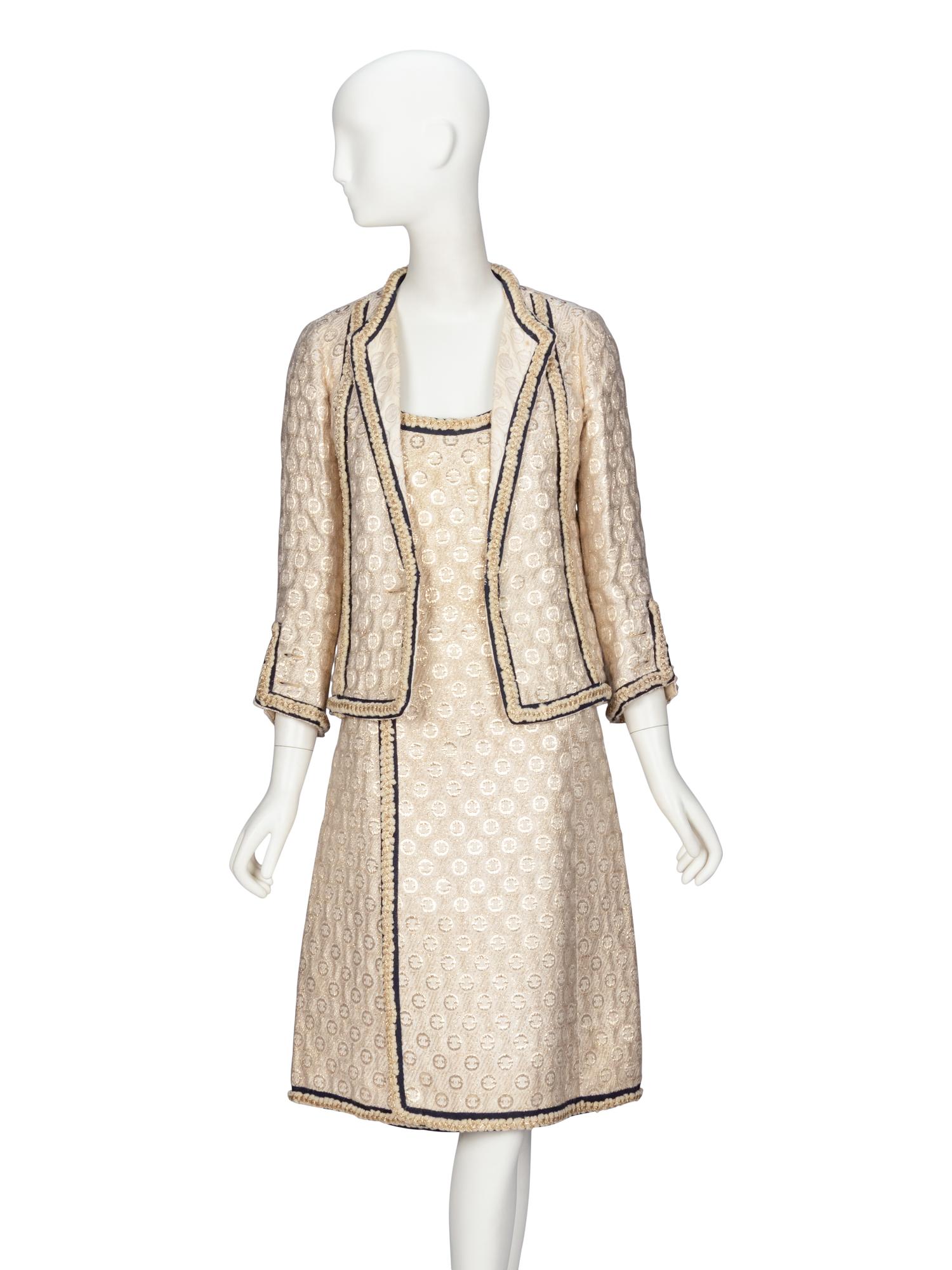 Dress Suit Attributed to Chanel Haute Couture, 1968