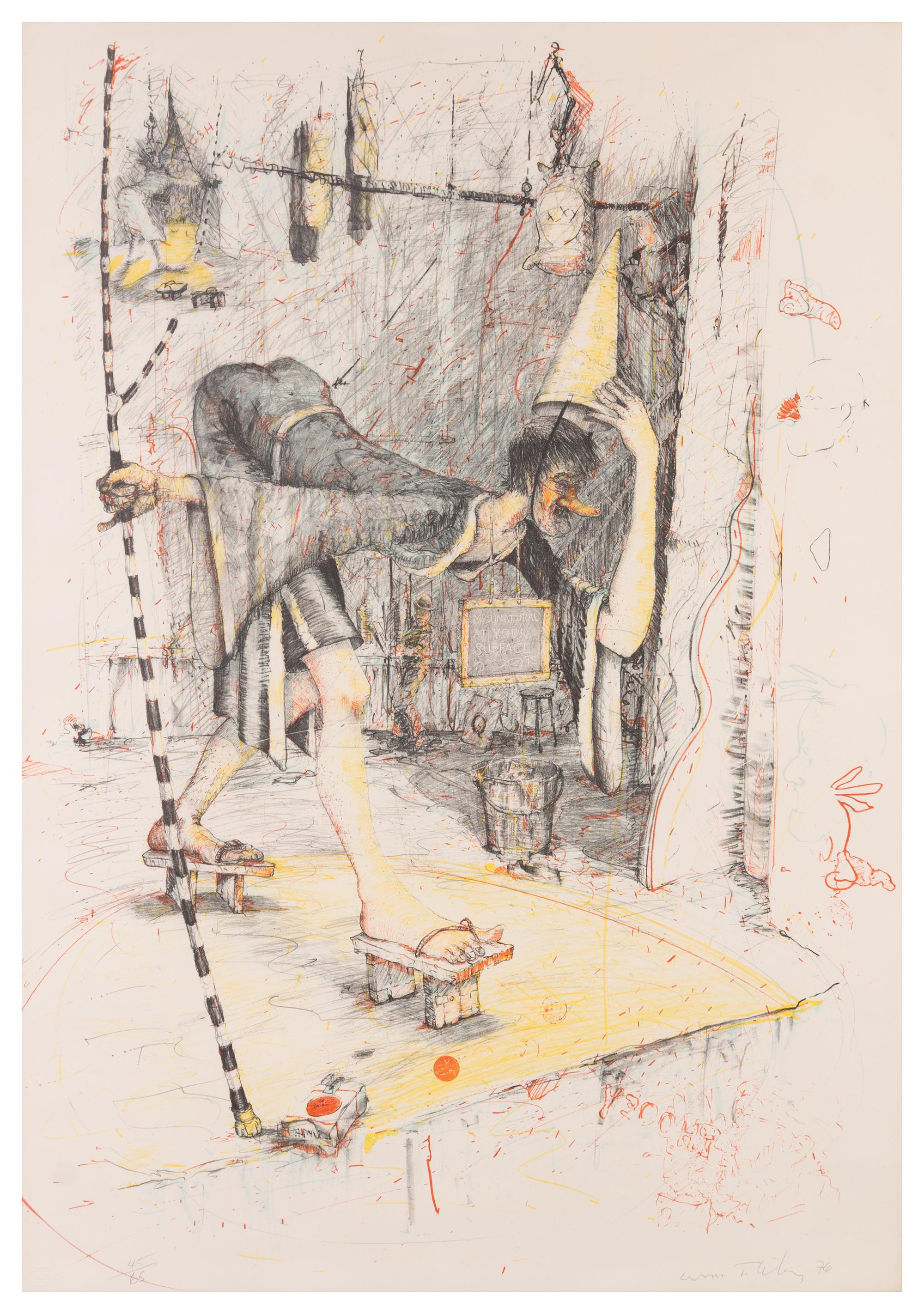 William T. Wiley, (American, b. 1937), Mr. Unnatural at your Surface, 1976
