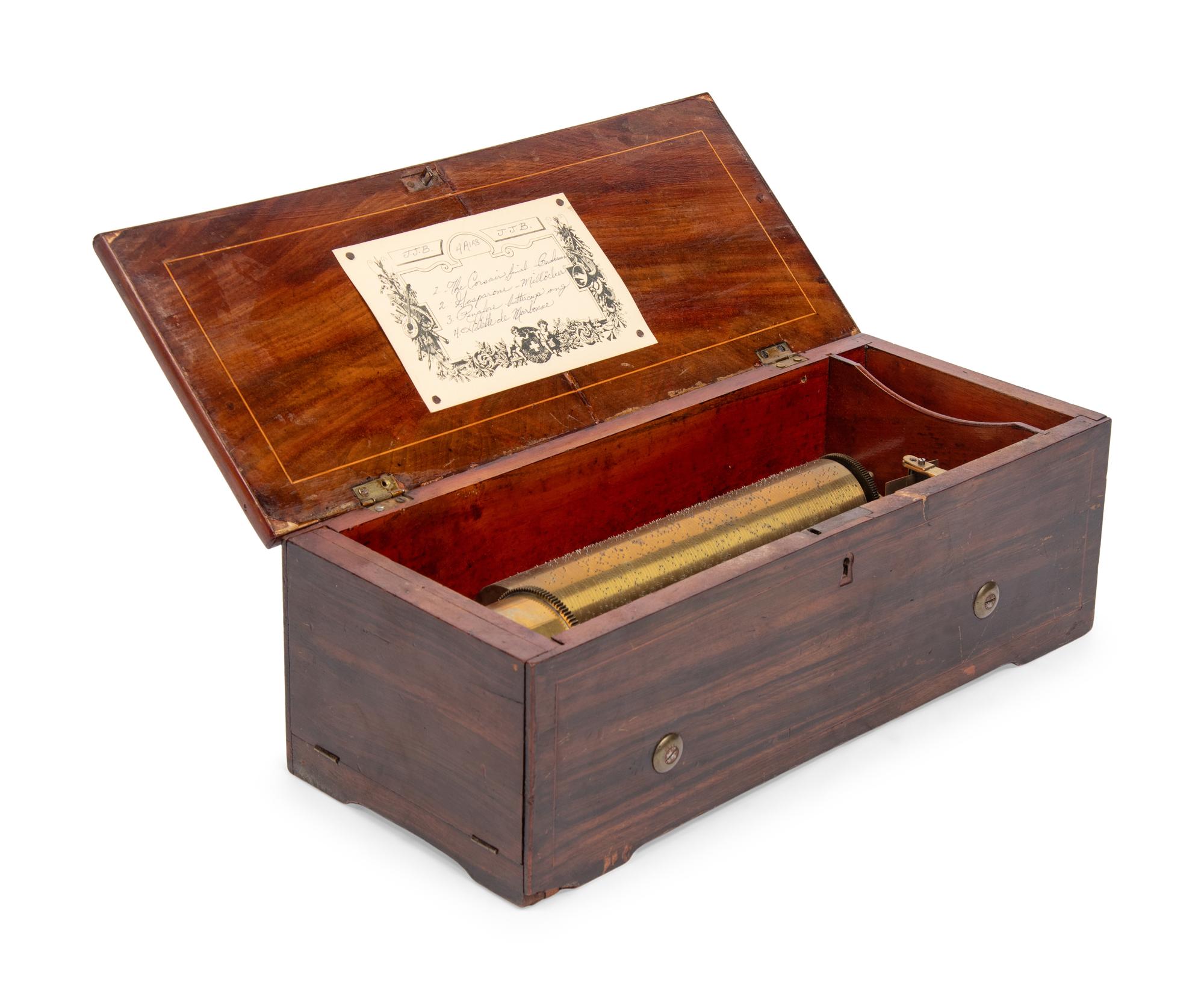 A Four Air Key Wind Music Box