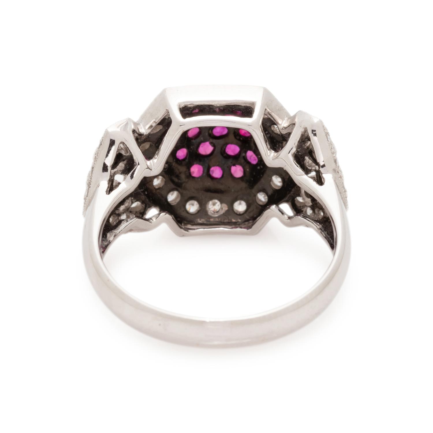 LEVIAN, DIAMOND AND RUBY RING
