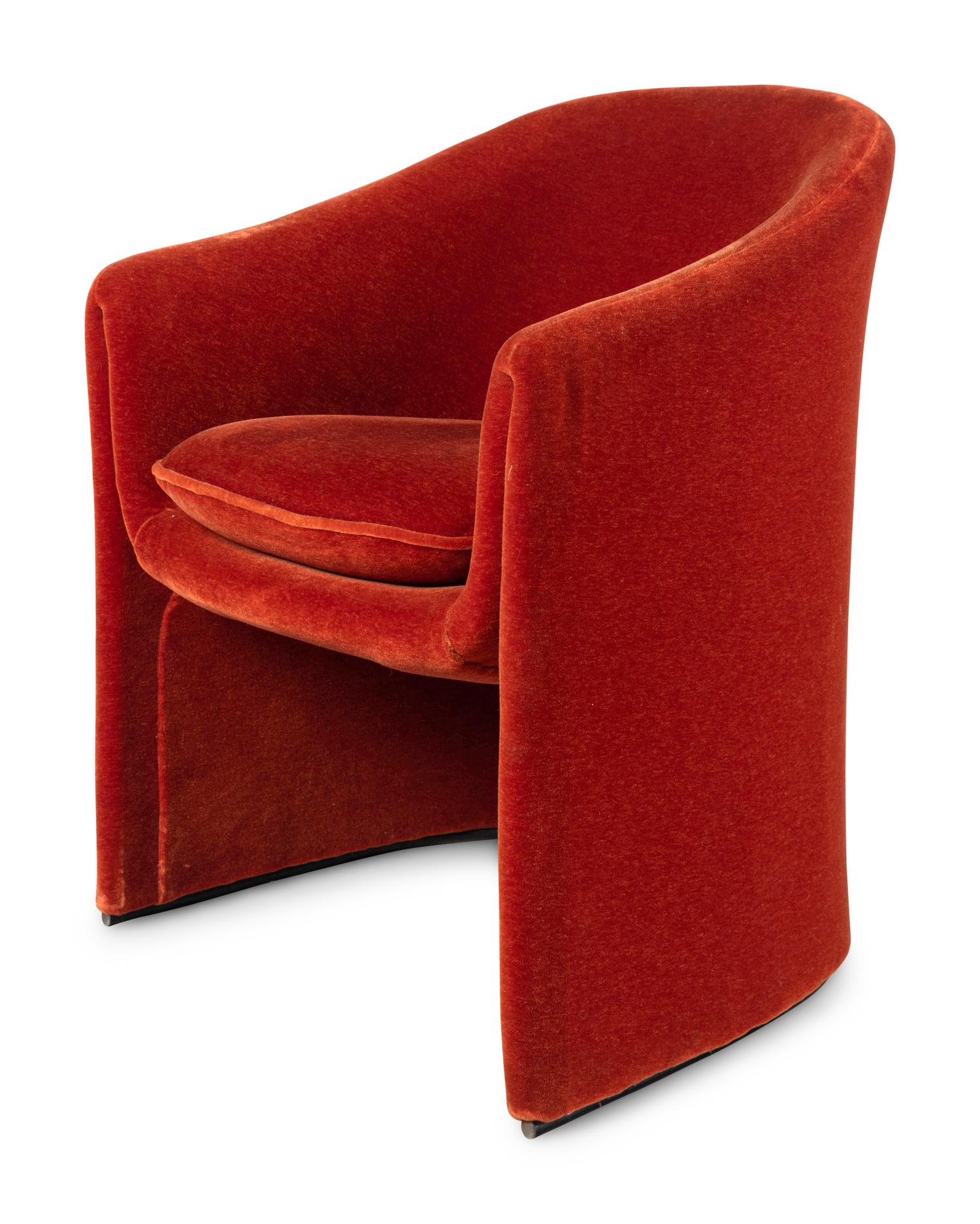 Set of Four Velvet Chairs for Dunbar