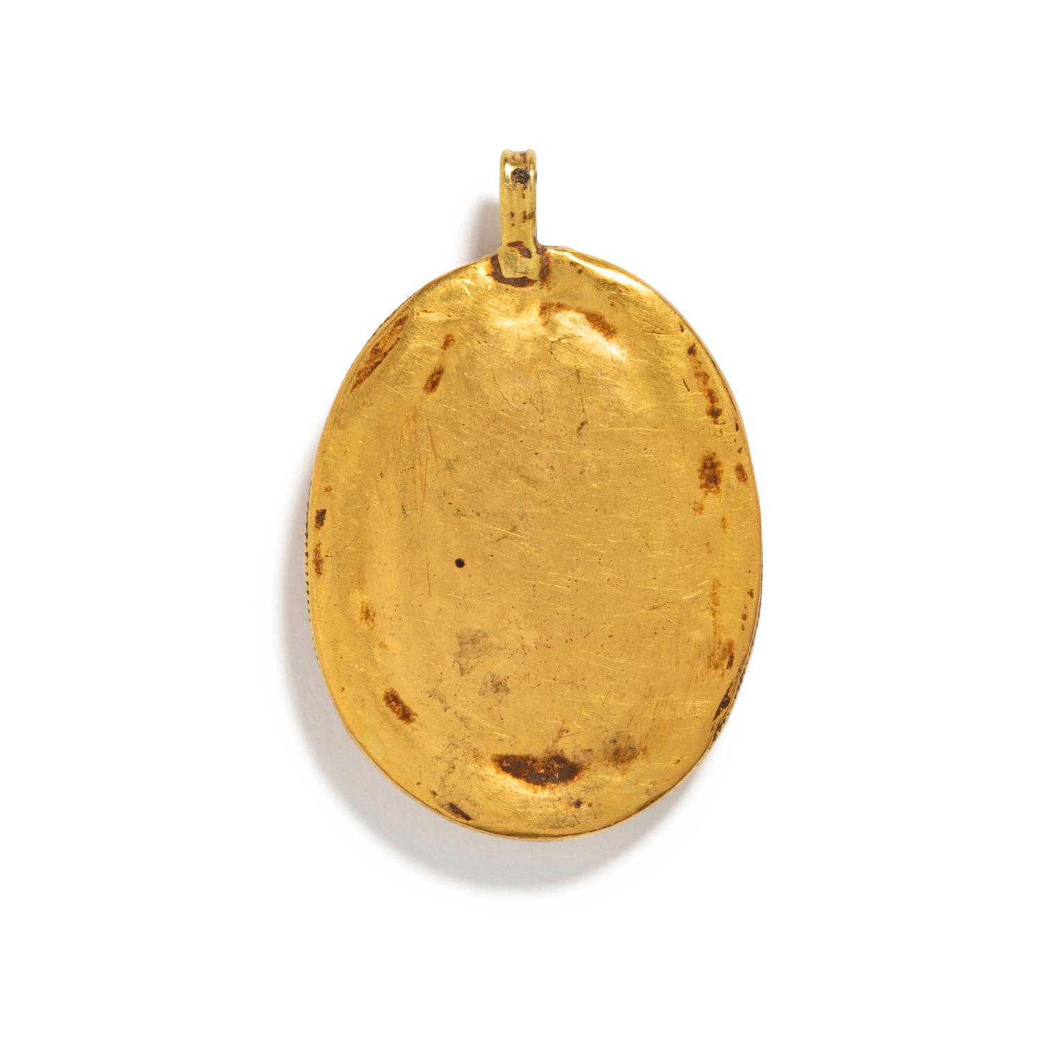 A Byzantine Rock Crystal Pendant with a Chi-Rho — Set in a gold pendant