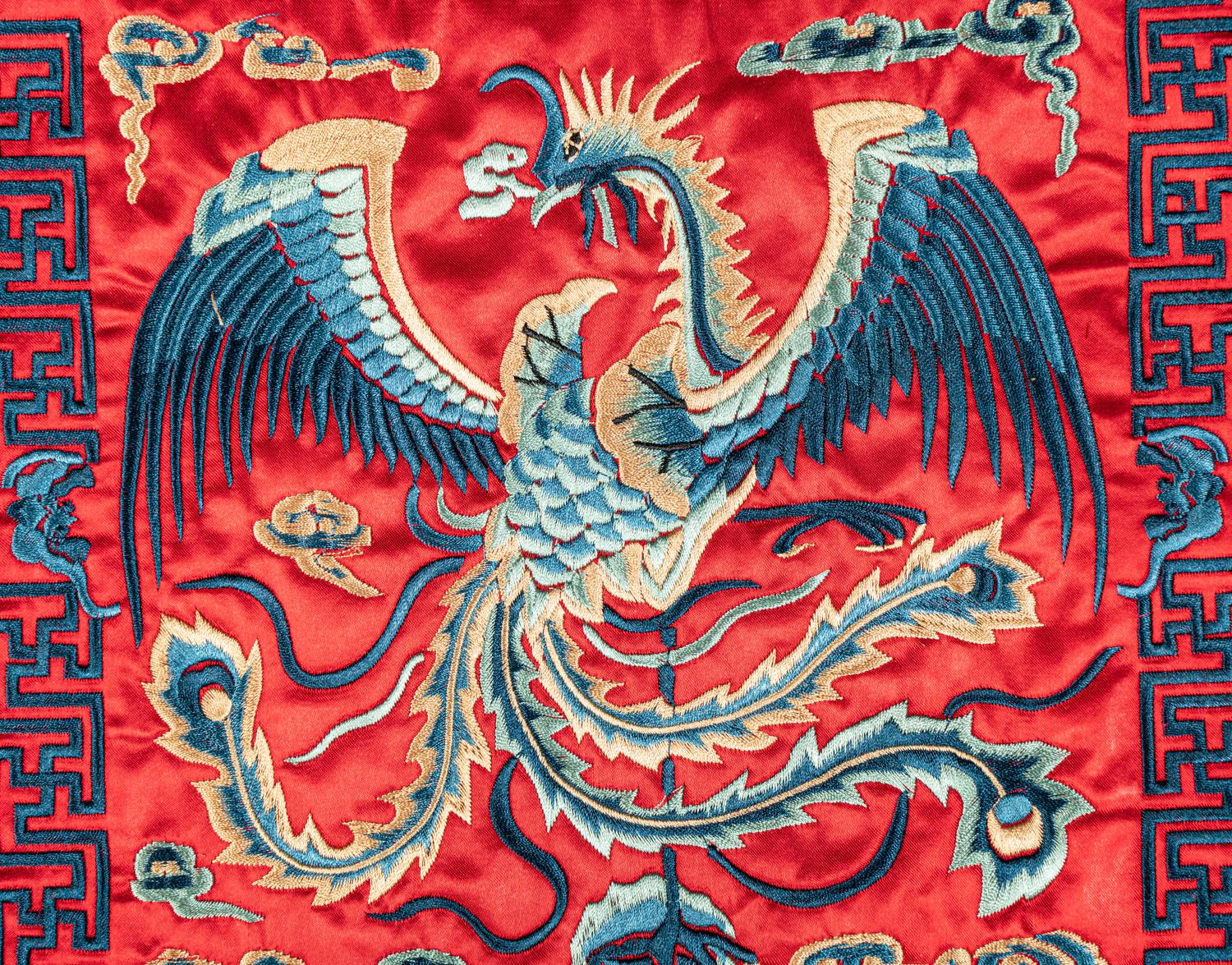 Seven Chinese Embroidered and Woven Silk Articles