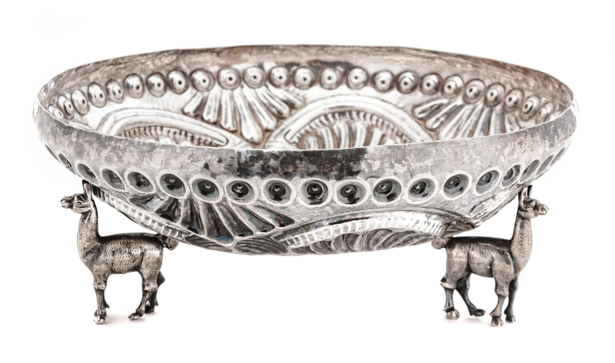 A Peruvian Silver Center Bowl