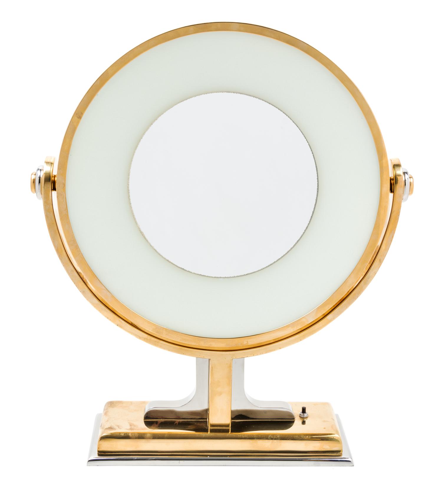 Attributed to Karl Springer (German, 1931-1991), USA, 1970s, an illuminated dressing mirror