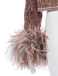 Valentino Embroidered Jacket Trimmed with Feathers, 1990-2000s