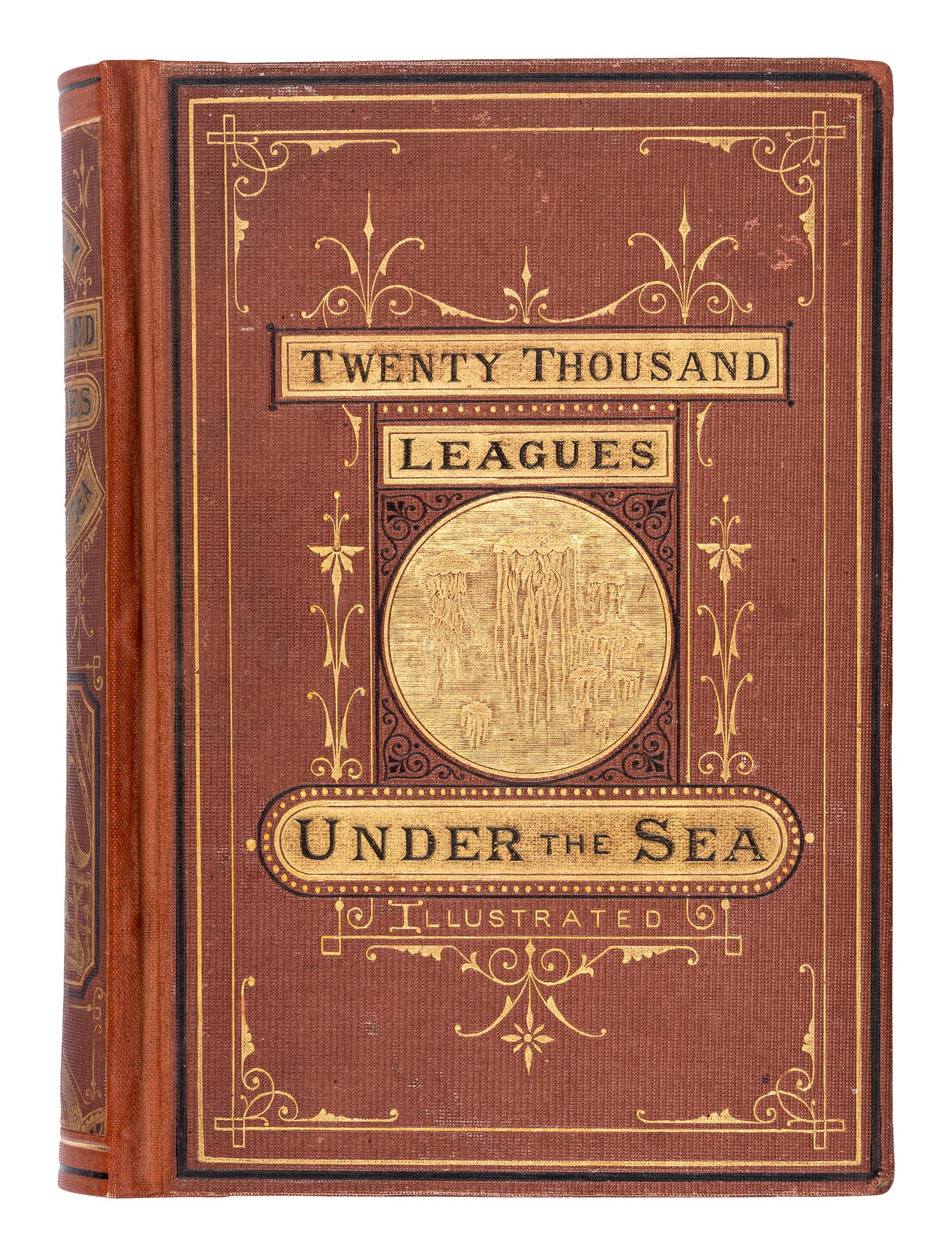 VERNE, Jules (1828-1905). Twenty Thousand Leagues Under the Seas. Translated from the French . Boston: James R. Osgood and Company, 1873 [but 1872].