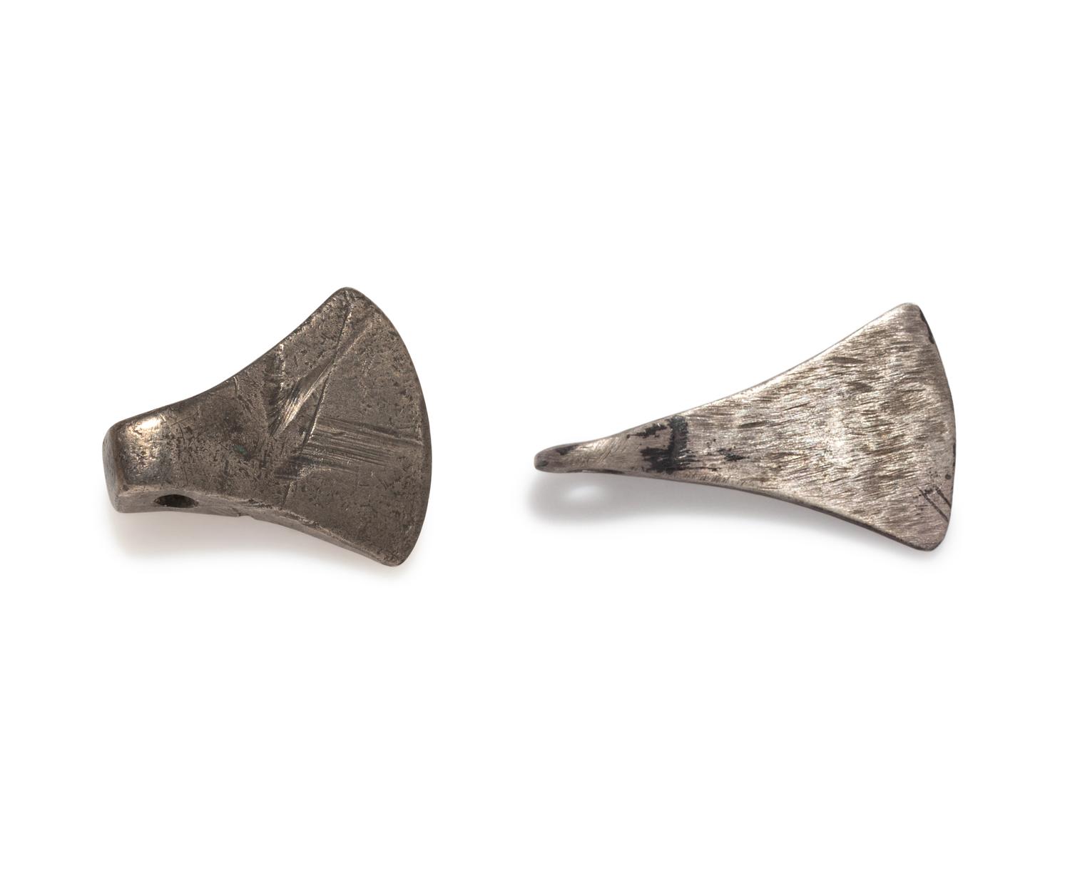 Two Roman Silver Axe Pendants