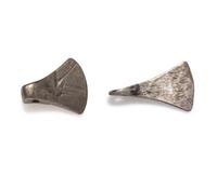 Two Roman Silver Axe Pendants