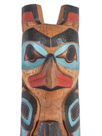 Large Carved and Brightly Painted Totem Pole