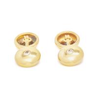 TIFFANY & CO., YELLOW GOLD, DIAMOND AND SAPPHIRE CUFFLINKS