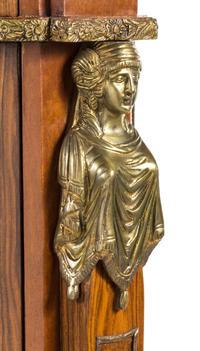 An Empire Style Marquetry Secretaire a Abattant Height 63 1/2 x width 39 1/4 x depth 18 1/2 inches. — 20TH CENTURY