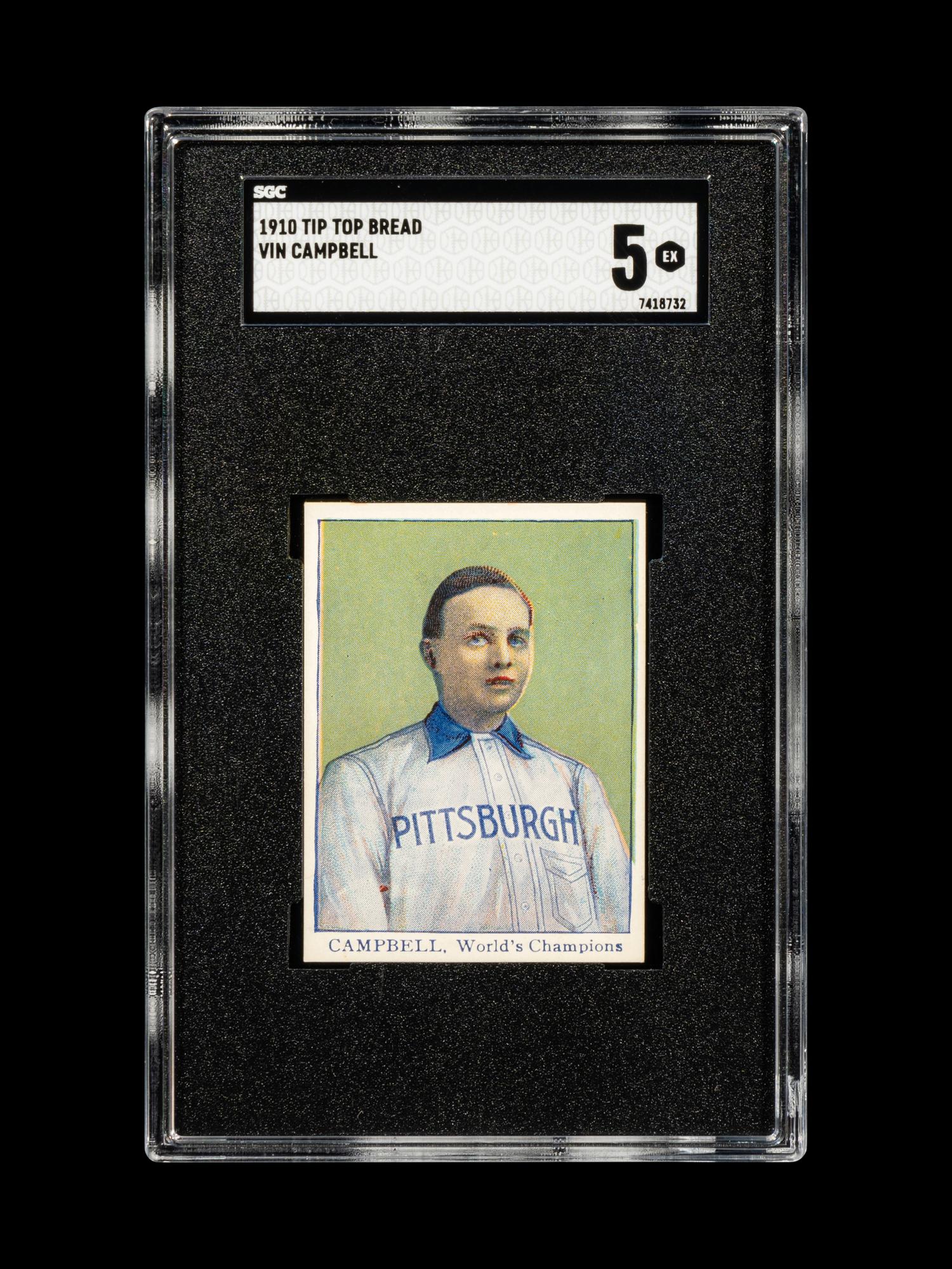 A 1910 Tip Top Bread Vin Campbell Baseball Card (SGC 5 EX)