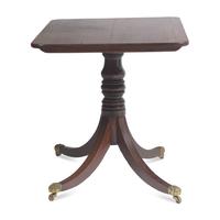 A Regency Inlaid Mahogany Tilt-Top Table
