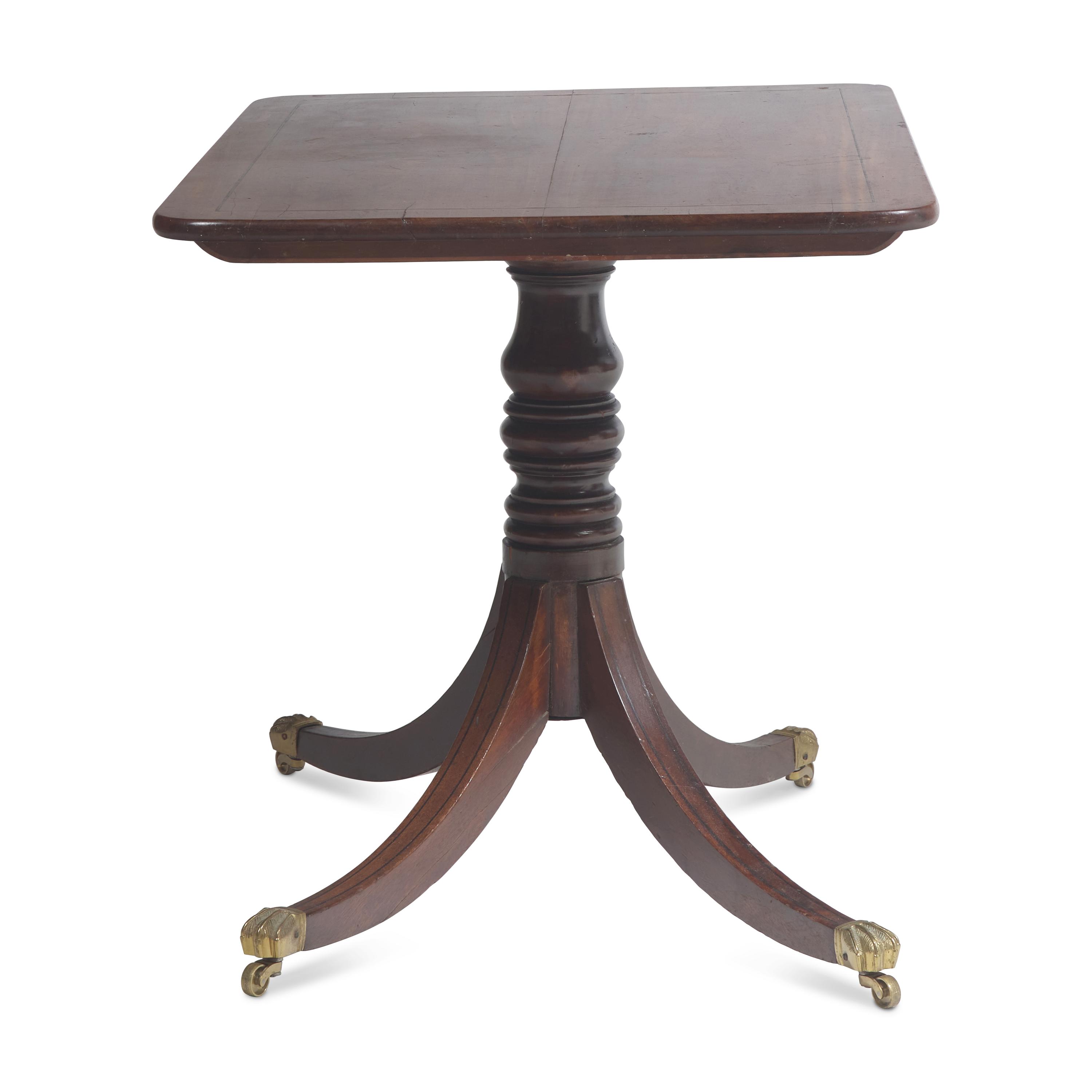 A Regency Inlaid Mahogany Tilt-Top Table