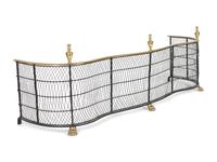 A Regency Brass and Iron Wirework Fire Fender — 19TH CENTURY