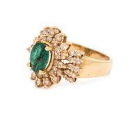 EMERALD AND DIAMOND RING