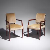 Émile-Jacques Ruhlmann (French, 1879-1933) — Pair of Drouant chairs, designed 1925