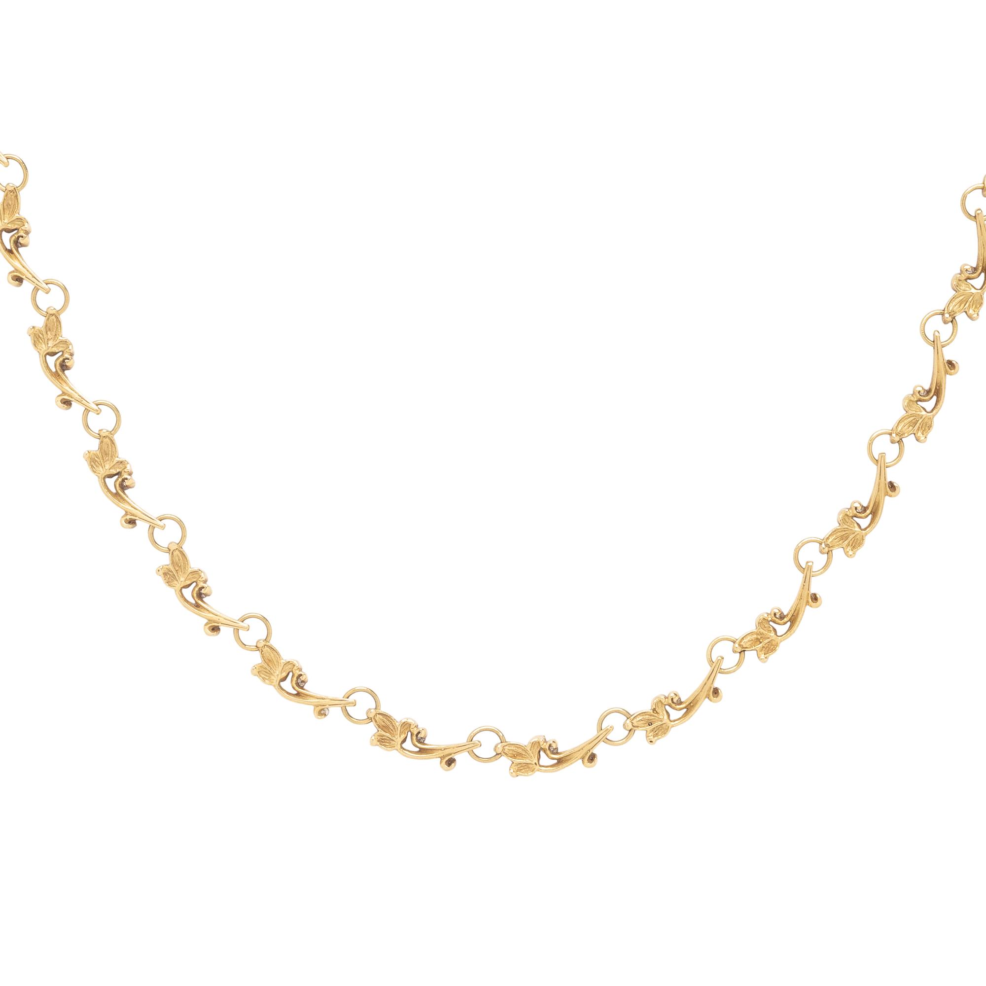Yellow Gold and Diamond Necklace