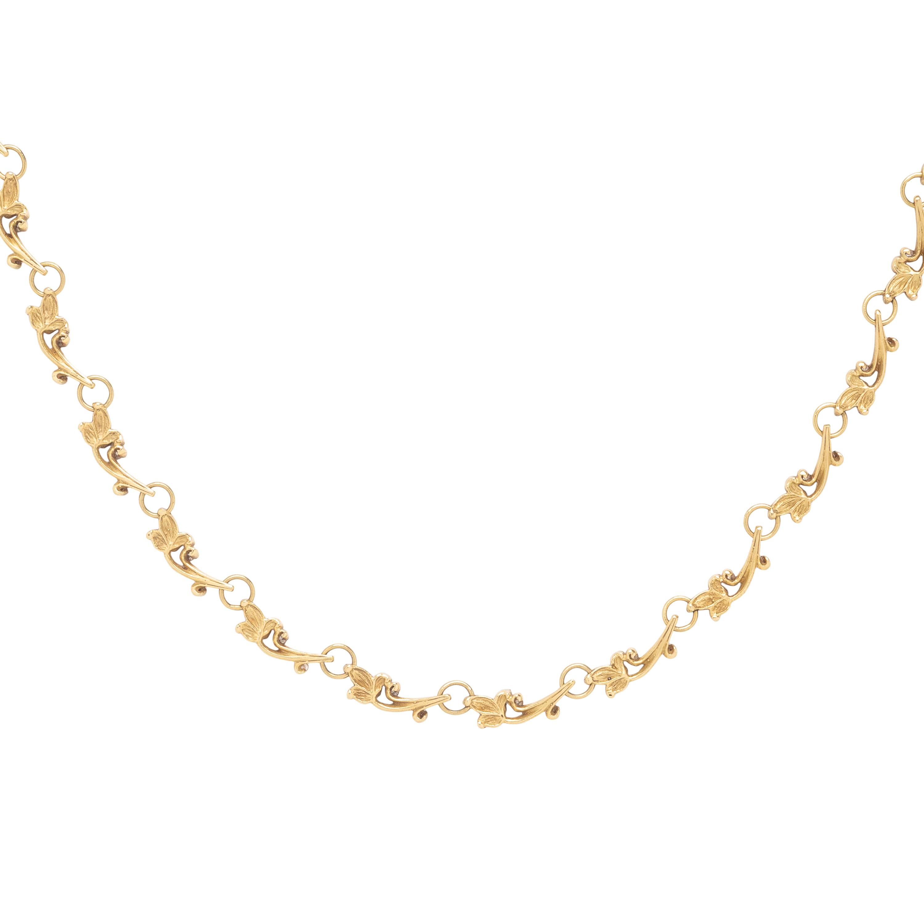 Yellow Gold and Diamond Necklace