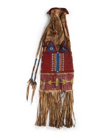 Sioux Beaded Hide Tobacco Bag