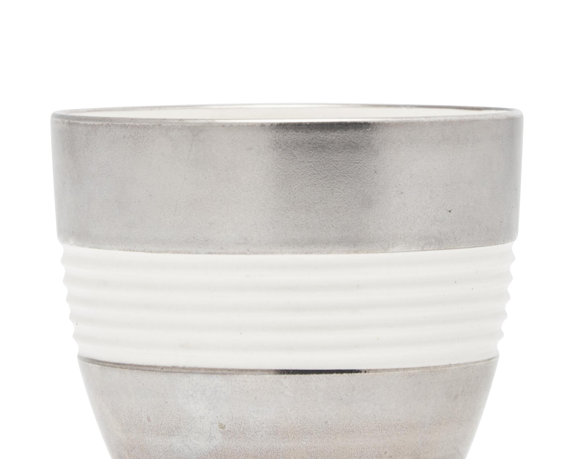 A Wedgwood Moonstone Glaze Platinum Lustre Queensware Coffee Service