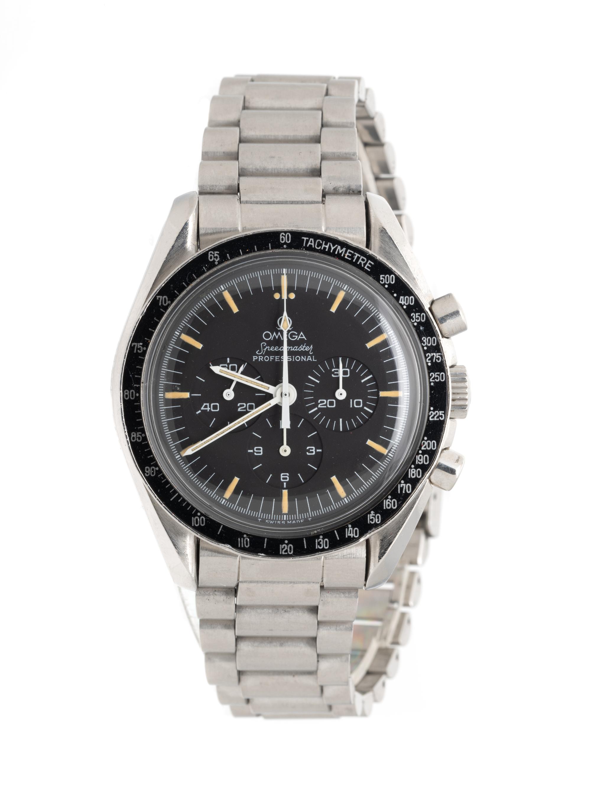 OMEGA, REF. 145.022 STAINLESS STEEL 'SPEEDMASTER' 'ZAF' CHRONOGRAPH WATCH, BOX & PAPERS
