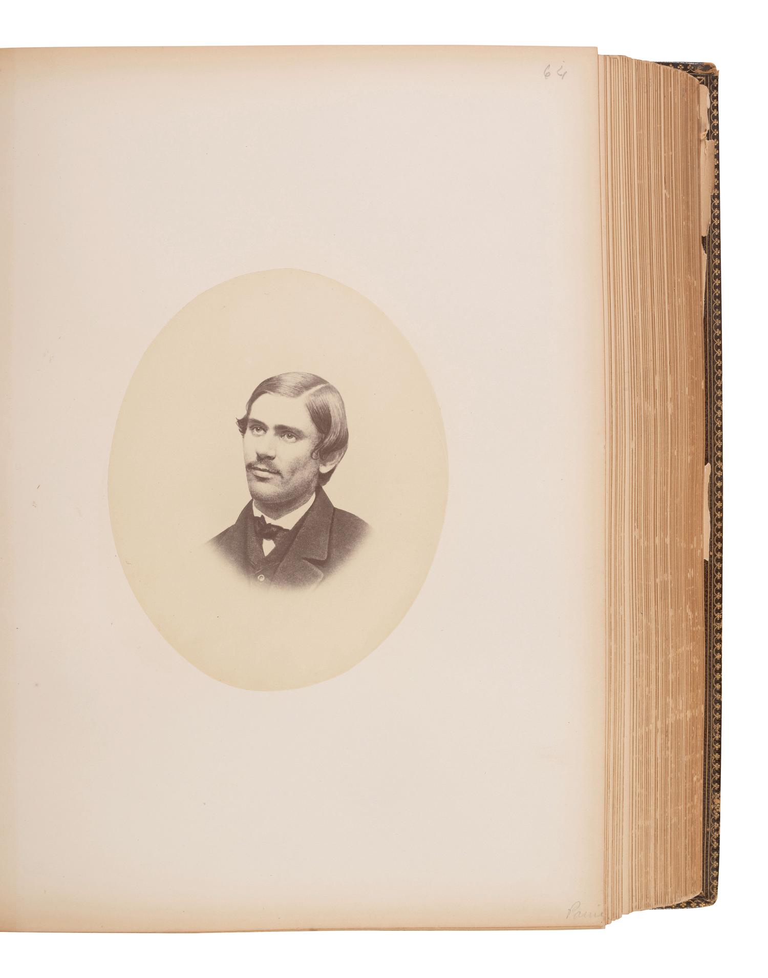 [CIVIL WAR]. The Class of 1865 Harvard College. Cambridge, MA. Yearbook containing albumen photographs of grounds, faculty, and students who later served in the Civil War.