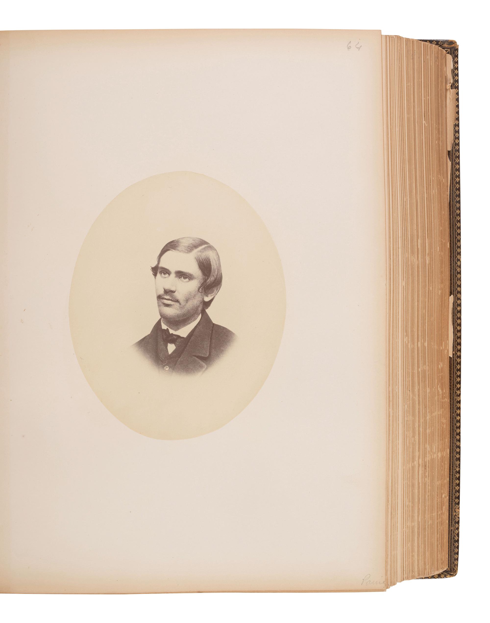 [CIVIL WAR]. The Class of 1865 Harvard College. Cambridge, MA. Yearbook containing albumen photographs of grounds, faculty, and students who later served in the Civil War.