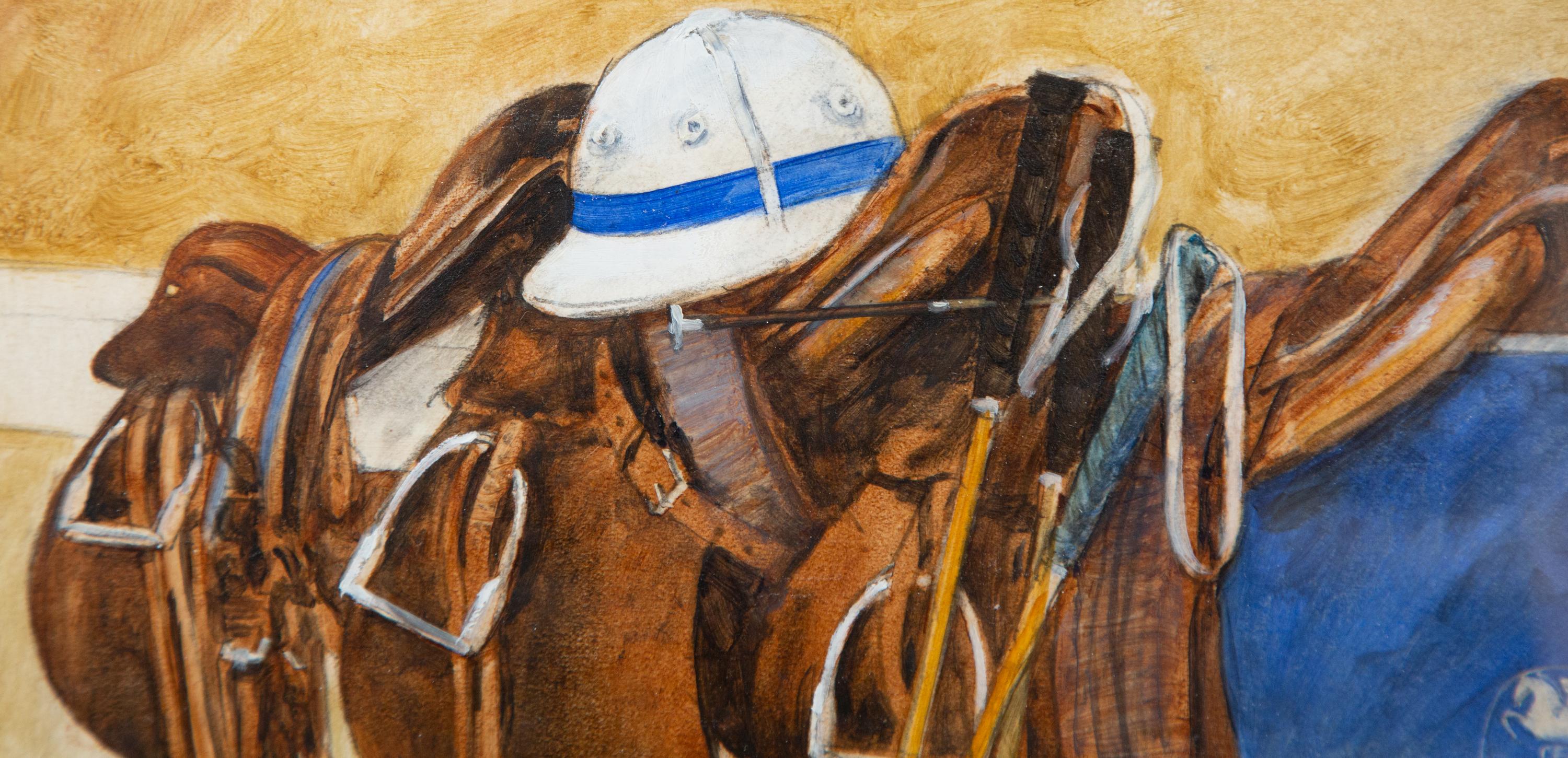 Polo Saddles and Helmet and Polo Barn Door (two works), 1994