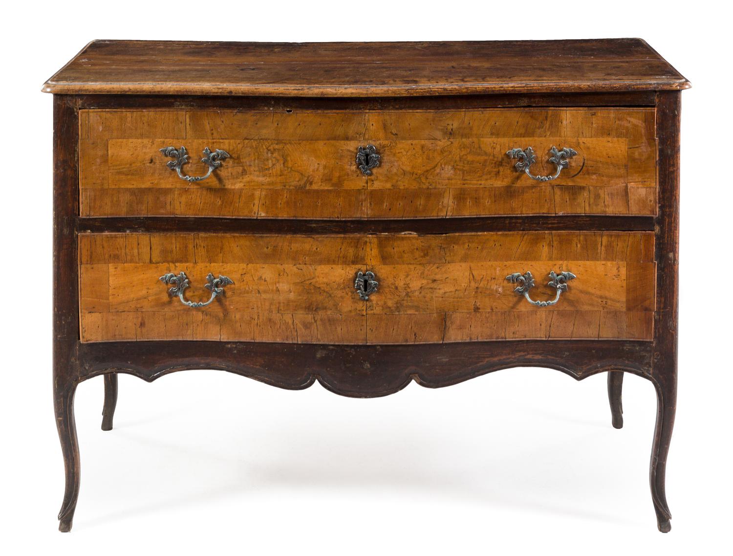 An Italian Provincial Commode Height 33 x width 47 1/2 x depth 19 3/4 inches. — 18TH CENTURY