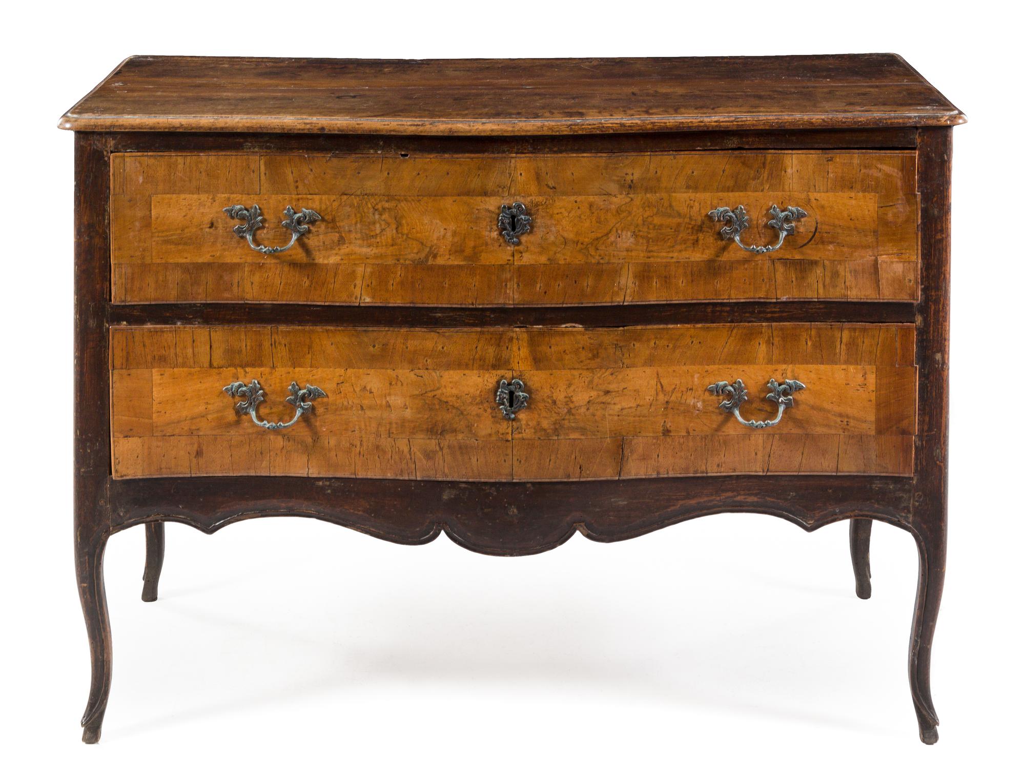 An Italian Provincial Commode Height 33 x width 47 1/2 x depth 19 3/4 inches. — 18TH CENTURY