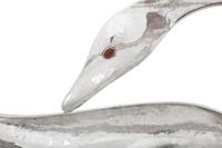 An Italian Silver Modernist Swan-Form Center Bowl
